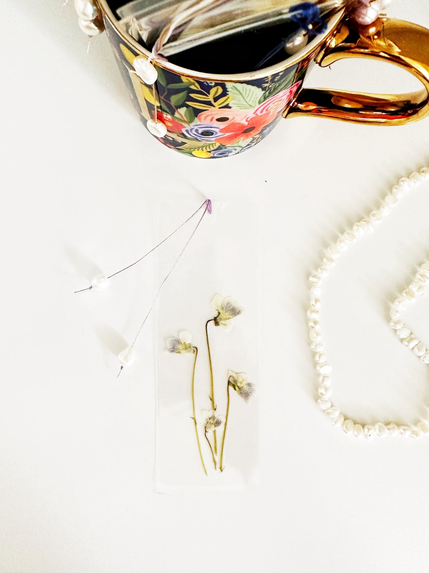 Pressed floral book marks