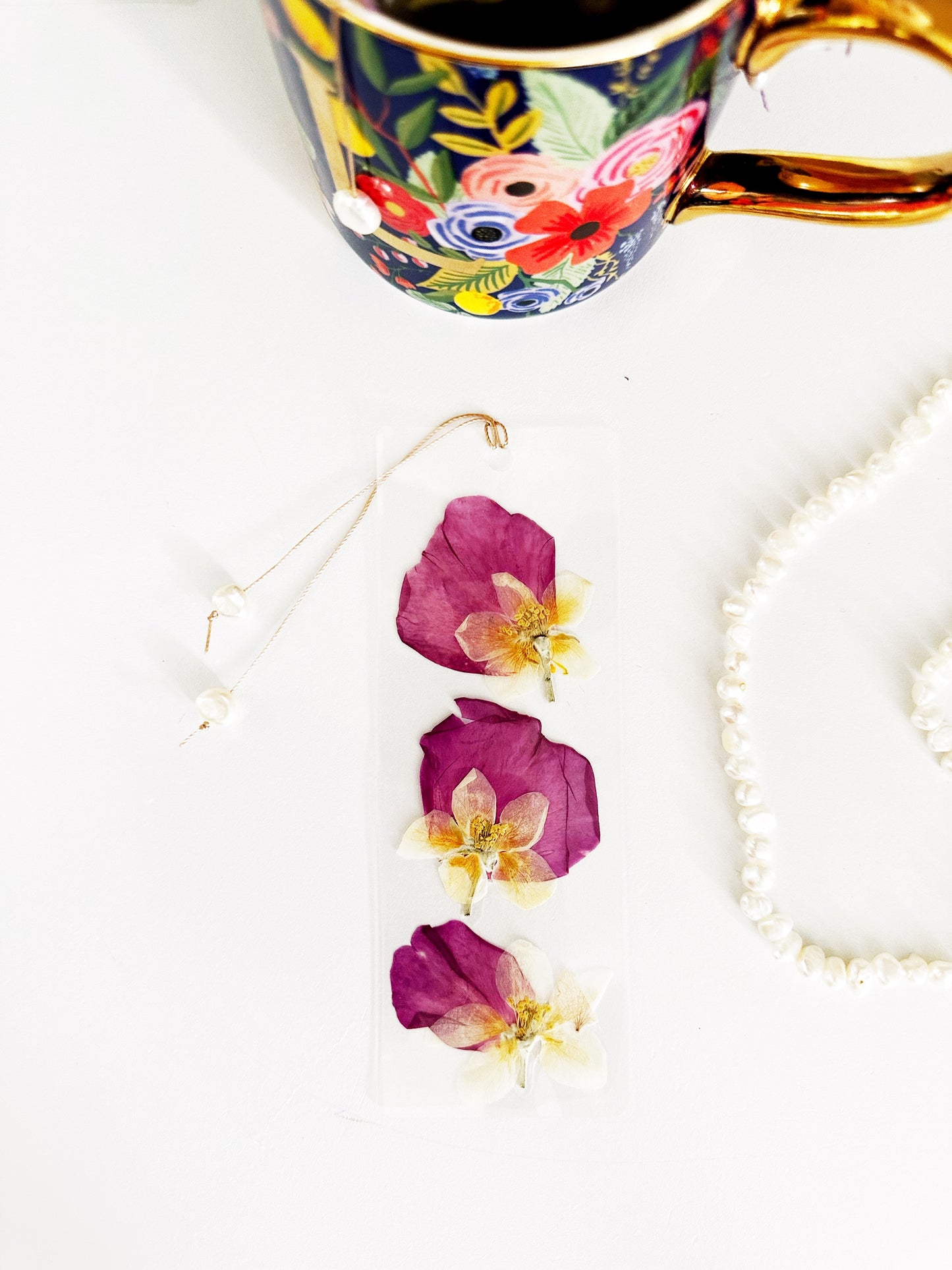 Pressed floral book marks