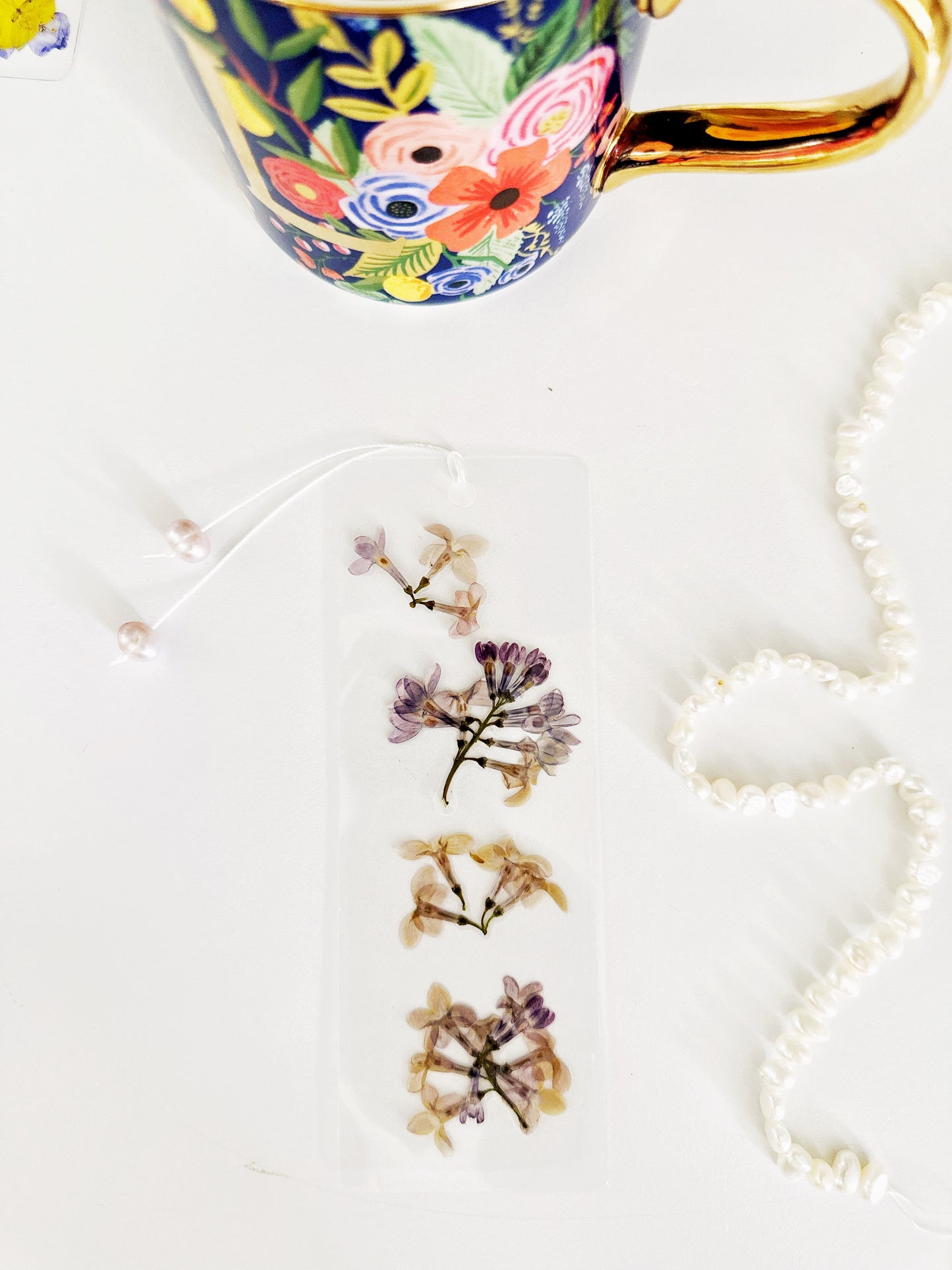 Pressed floral book marks