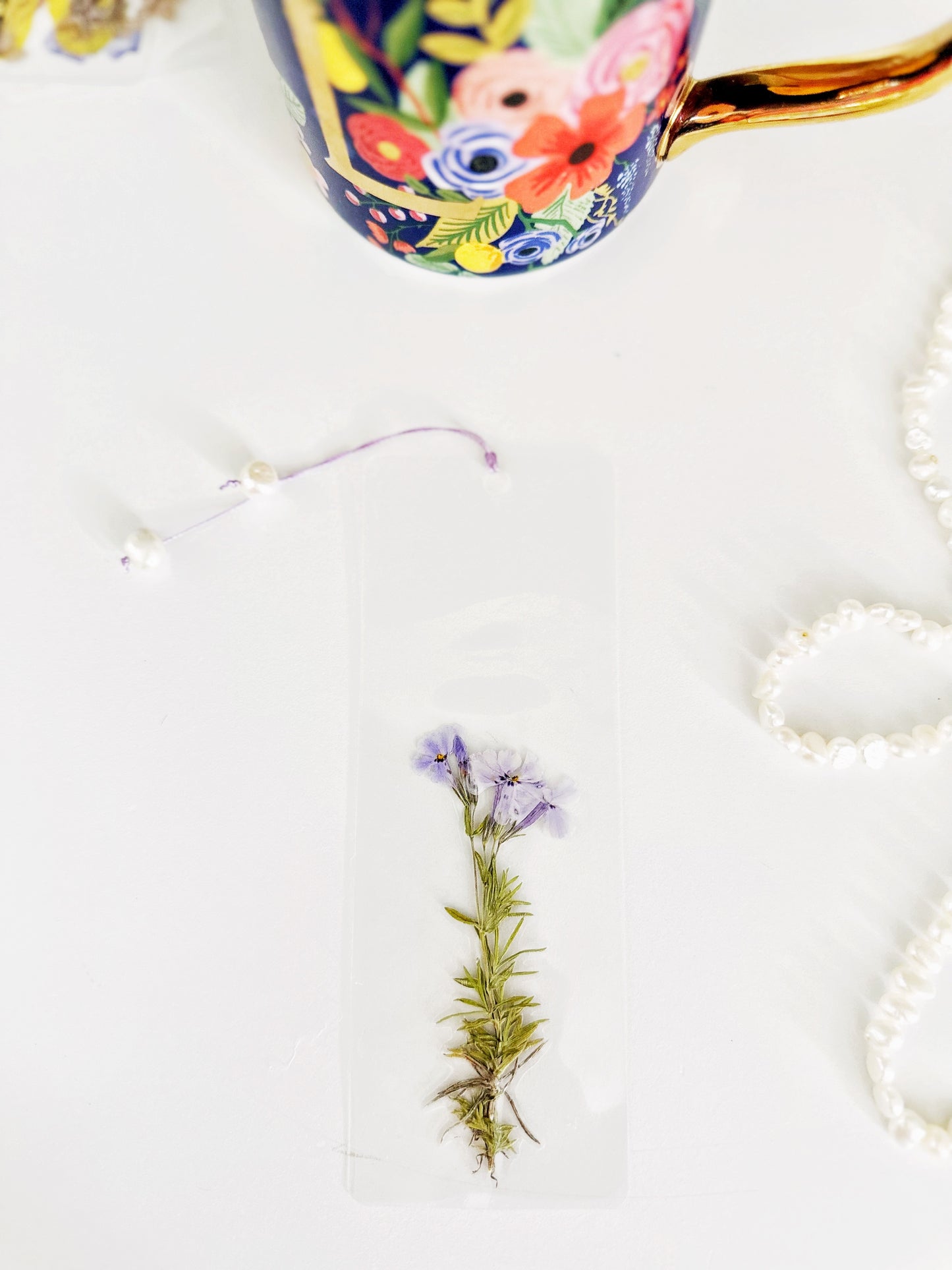 Pressed floral book marks