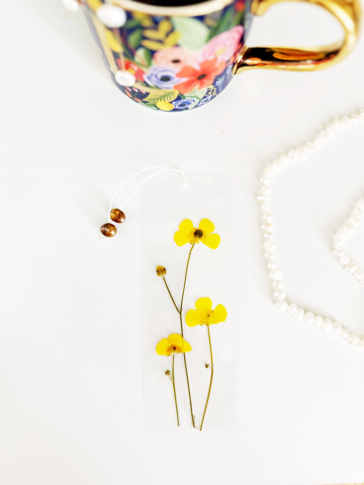 Pressed floral book marks