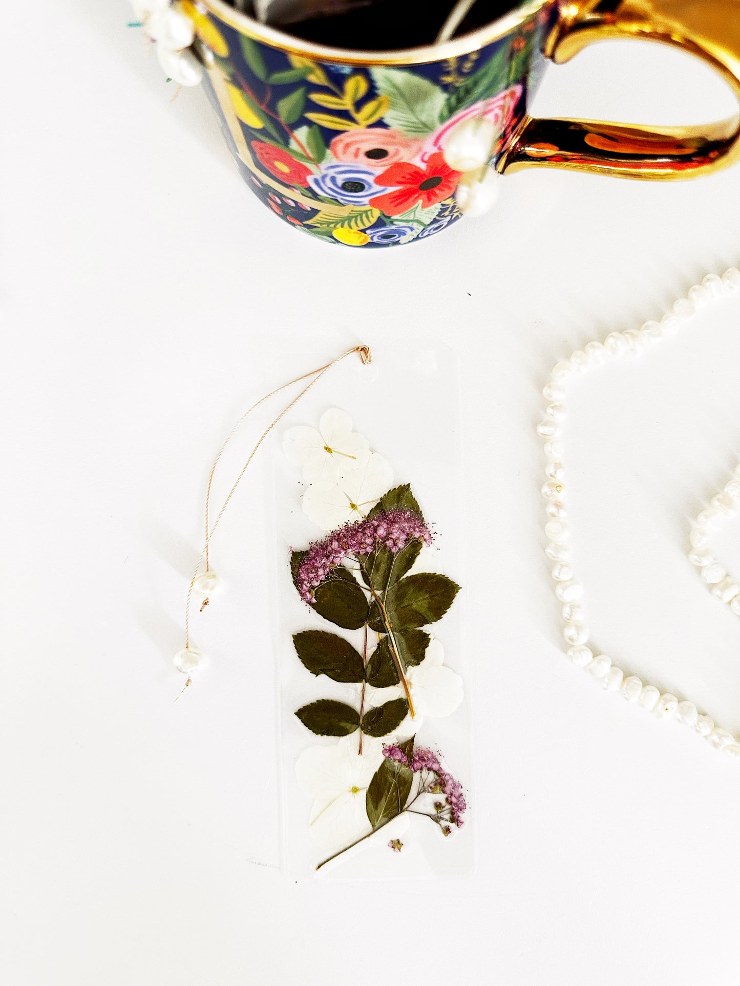 Pressed floral book marks