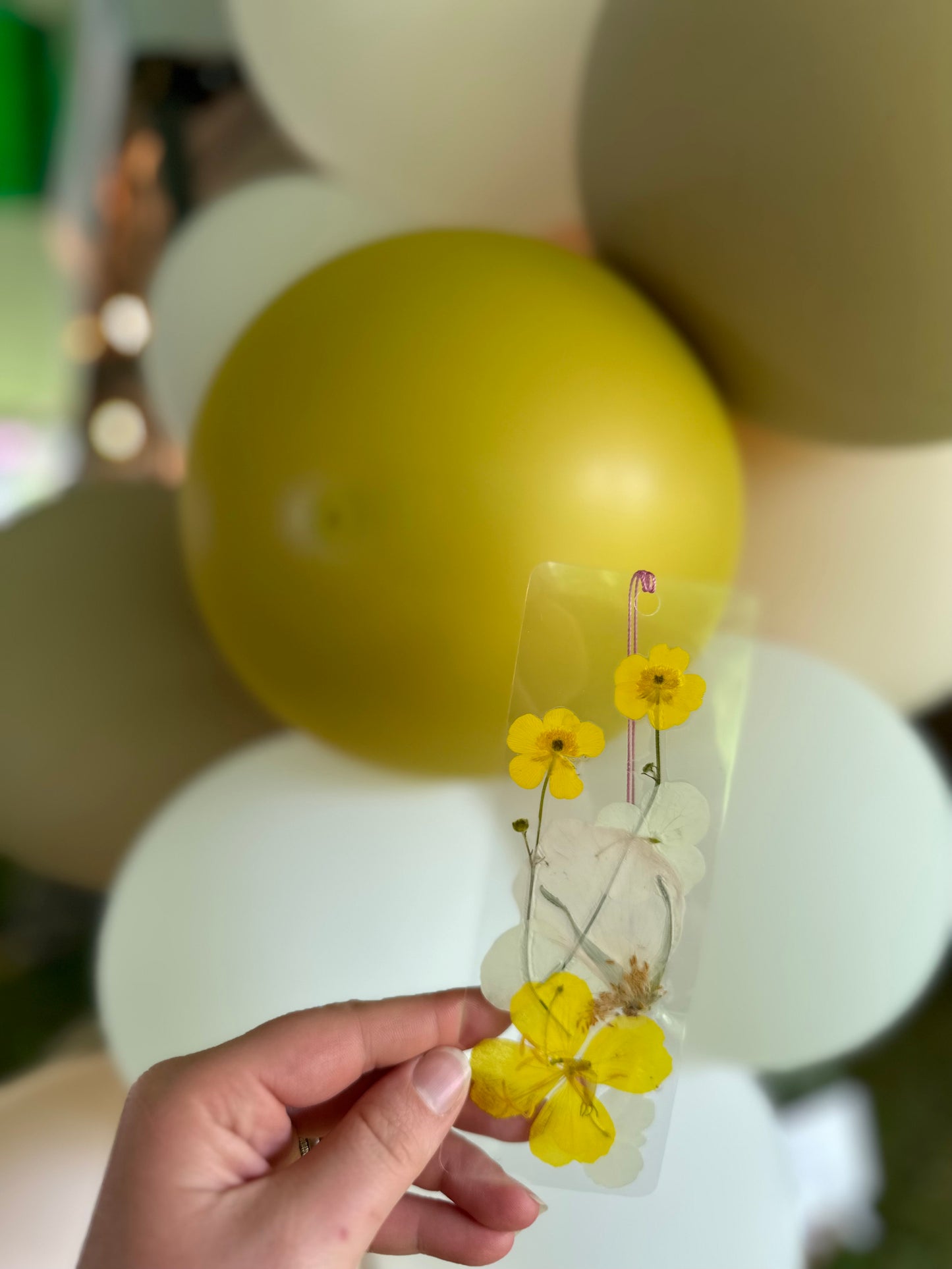 Pressed floral book marks