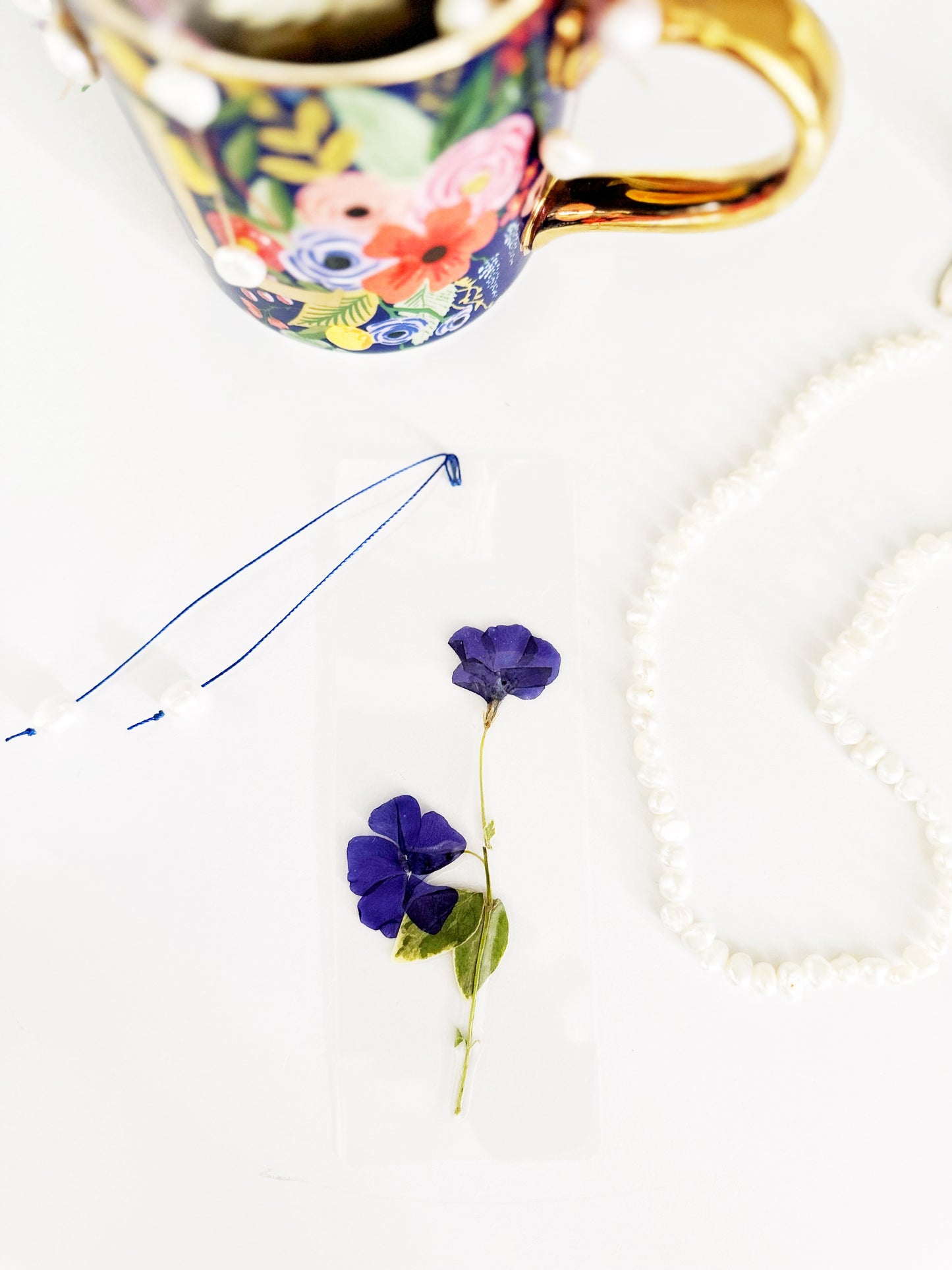 Pressed floral book marks