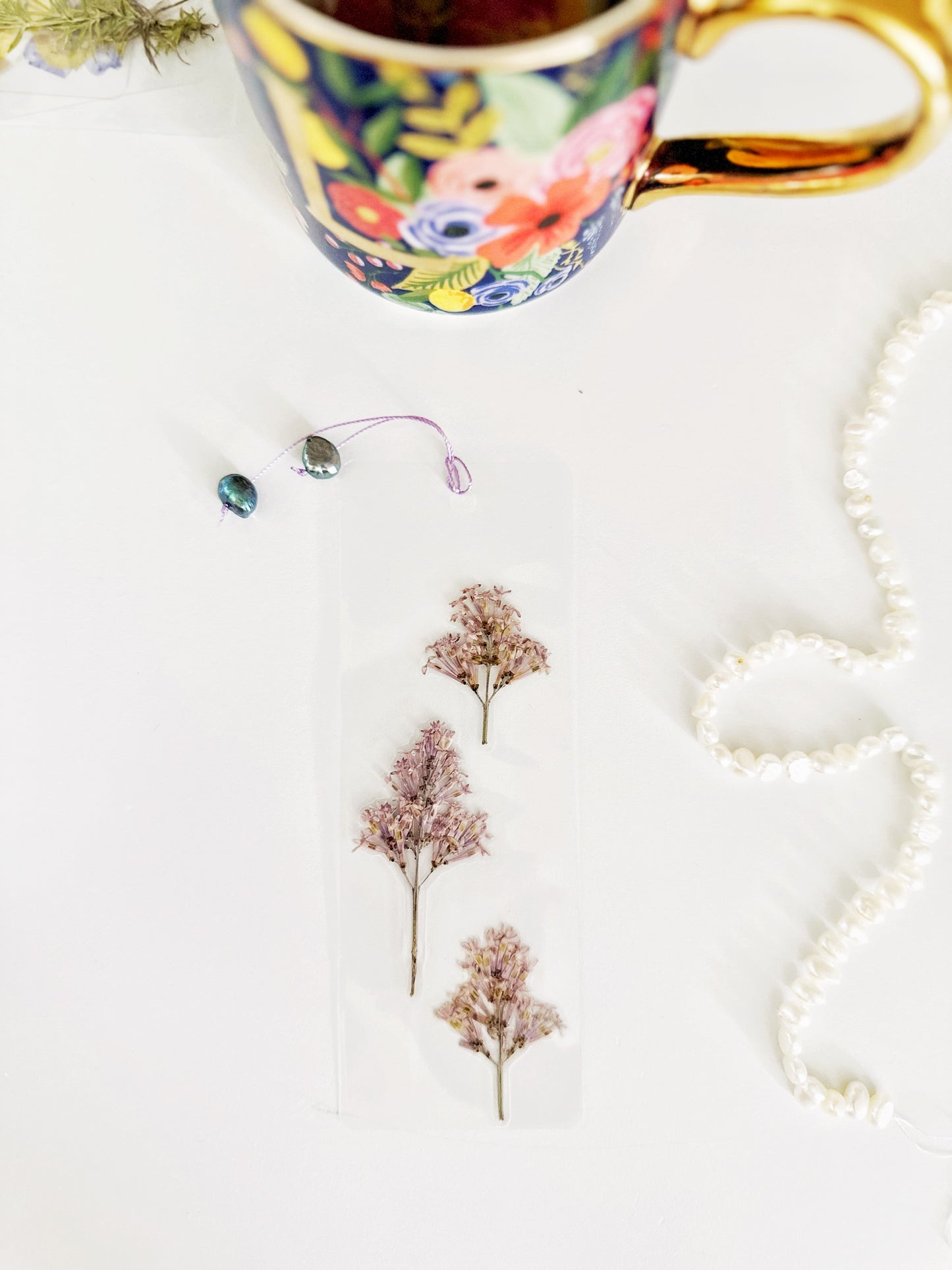 Pressed floral book marks